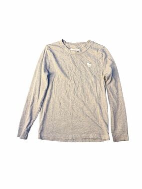abercrombie kids Gray Long-Sleeve Logo Tee Size 9/10